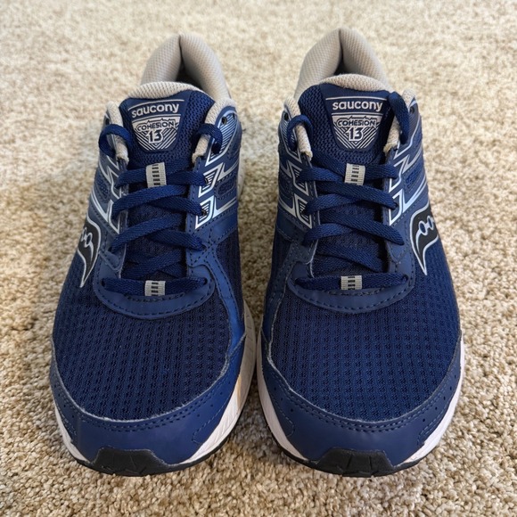 Saucony Cohesion 13 Mens Running Shoes Navy Blue Silver S20559-22‎ Size 10.5